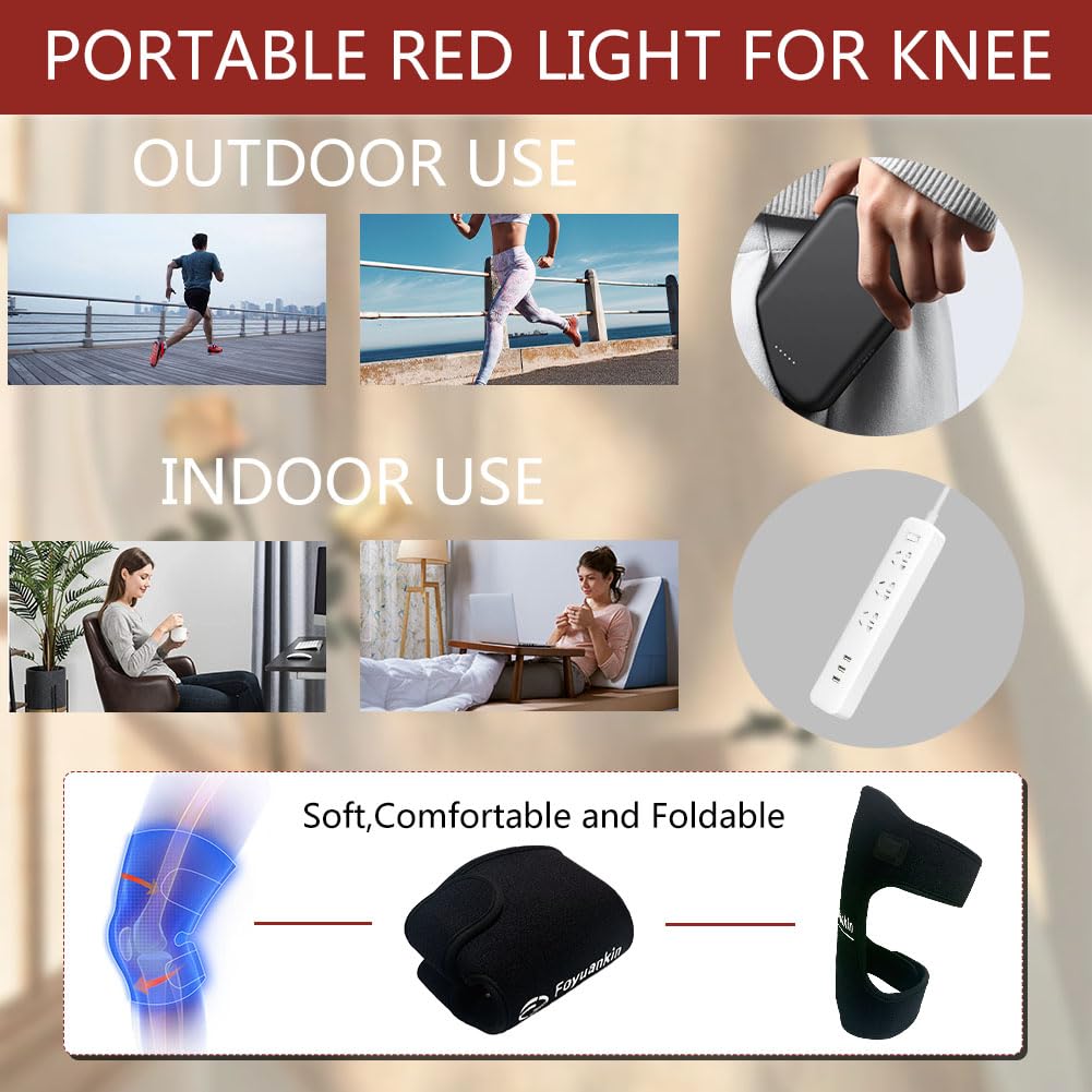 Foyuankin 660nm Red Light Therapy Pad for Joints, 850nm Infrared Light Benefits for Joint Foyuankin