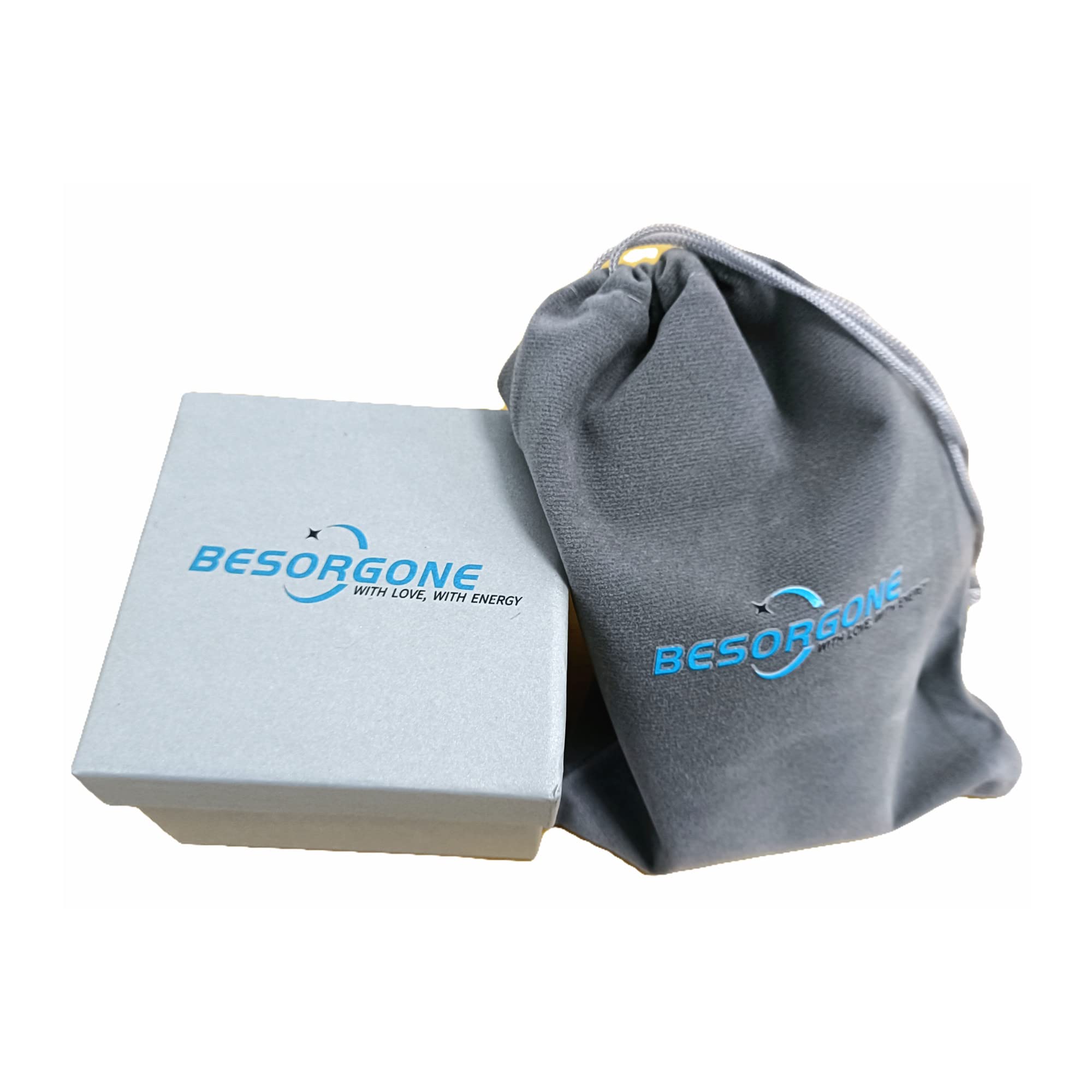 Besorgone Orgonite Pyramid for Positive Energy Amethyst Sphere Chakra Orgone with Blue Quartz Besorgone