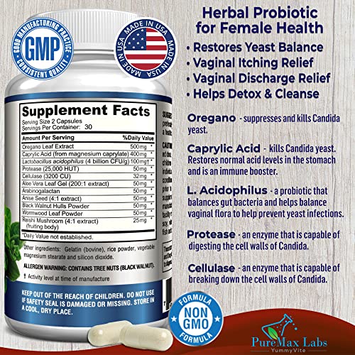 YUMMYVITE Balance Complex for Women - for Vaginal Health, Herbal Detox & Cleanse YUMMYVITE