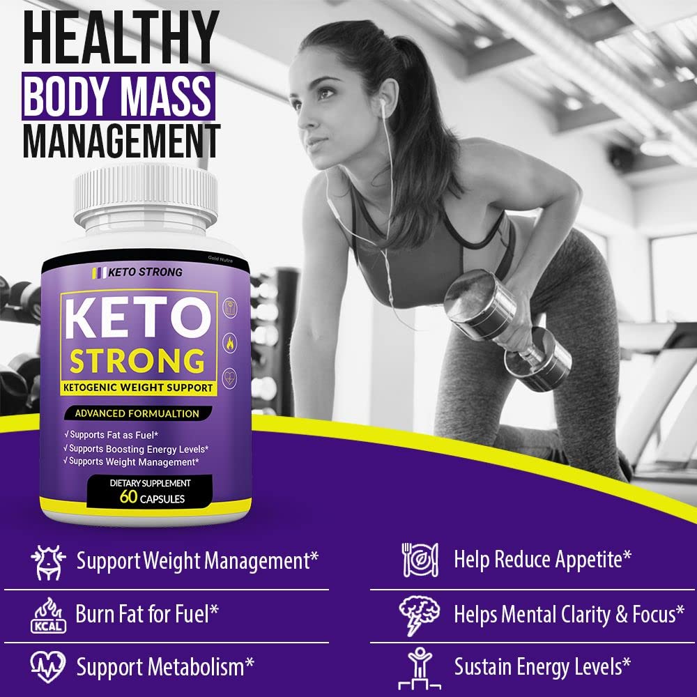 Gold Nutra (3 Pack) Keto Strong Diet Pills, New 2022 Formula, 3 Month Supply