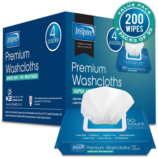 Inspire Adult Wet Wipes, Adult Wash Cloths, Adult Wipes for Incontinence