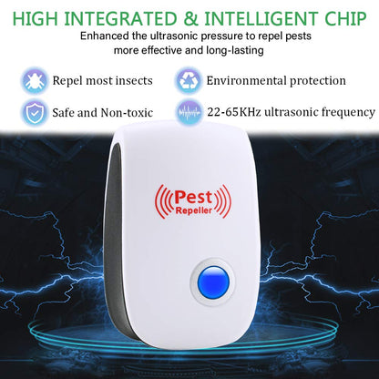 Ultrasonic Pest Repeller 6 Packs Electronic Plug in Indoor Sonic Repellent