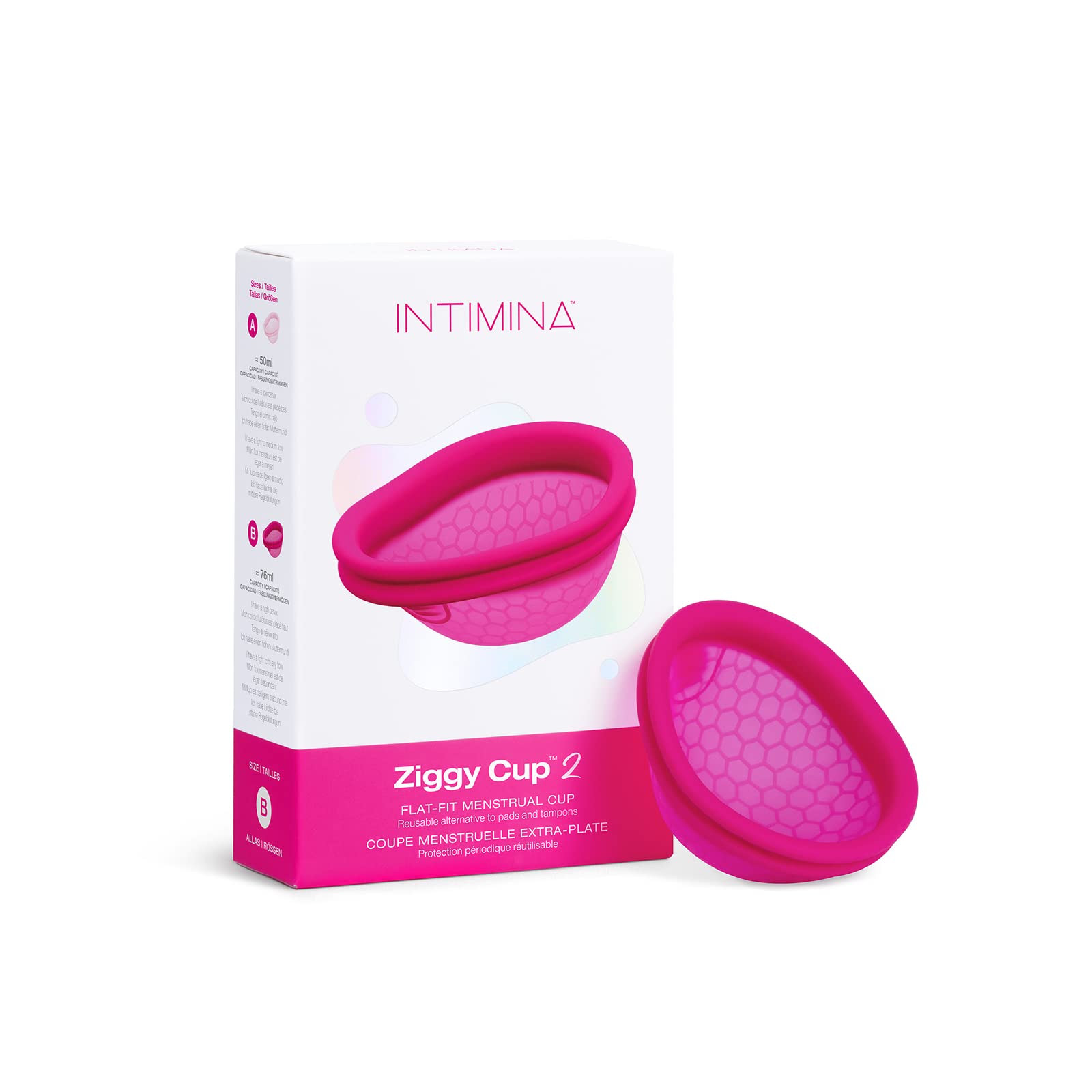 Intimina Ziggy Cup 2 - Extra-Thin Reusable Menstrual Disc, Period Cup, Disposable Menstrual Cup