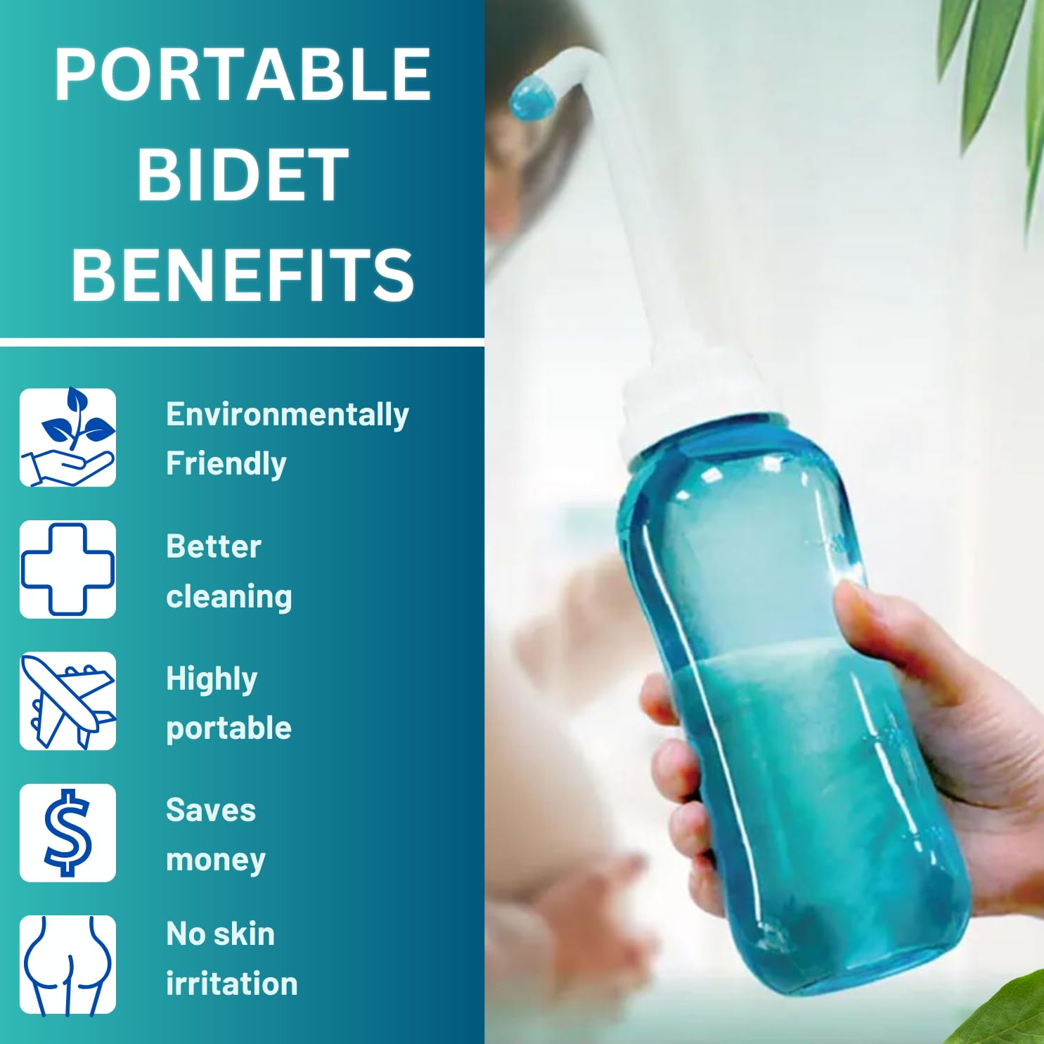 Peri Bottle , Squeeze-Free Portable Bidet for Postpartum Essentials, Peri Bottles for Feminine Hygiene TICALBAK
