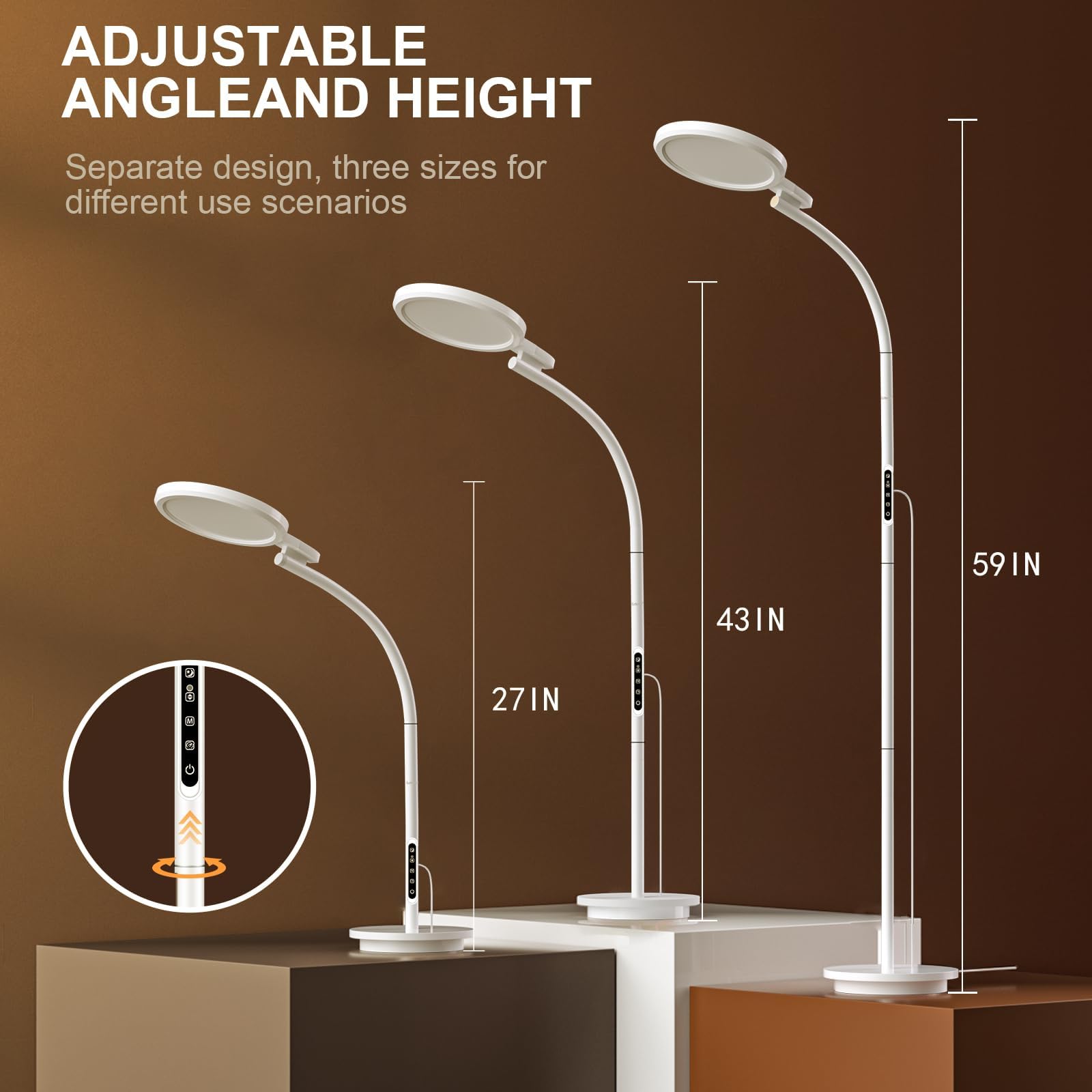Sunlamlux Light Therapy Lamp, UV-Free Sun Light Therapy Lamp, 10000 Lux Floor Lamp Sunlamlux