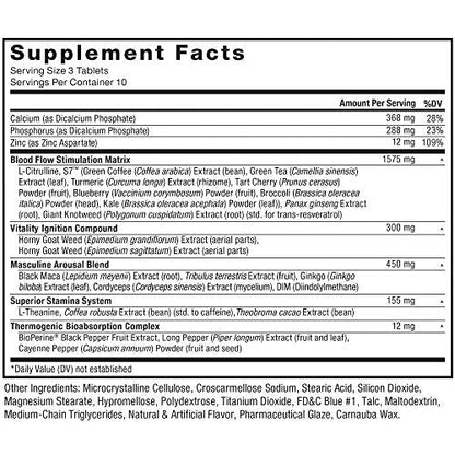 FORCE FACTOR Score! XXL, 3-Pack, Nitric Oxide Booster Supplement for Men with L