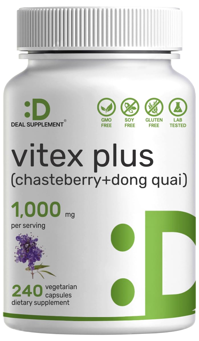 Vitex Supplement for Women – Vitex Chasteberry Supplement 1000mg Per Serving Plus Dong Quai Root