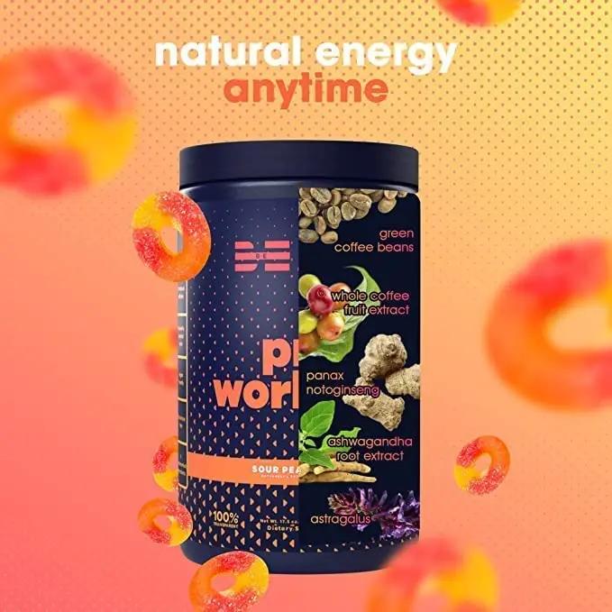 BEAM Pre-Workout Powder | Vegan Energy Booster Powdered Drink with All-Natural BEAM