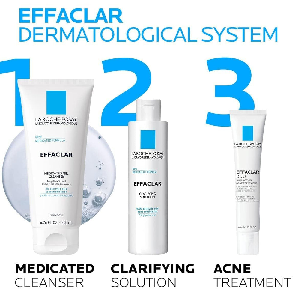 La Roche-Posay Effaclar Medicated Gel Facial Cleanser, Foaming Acne Face
