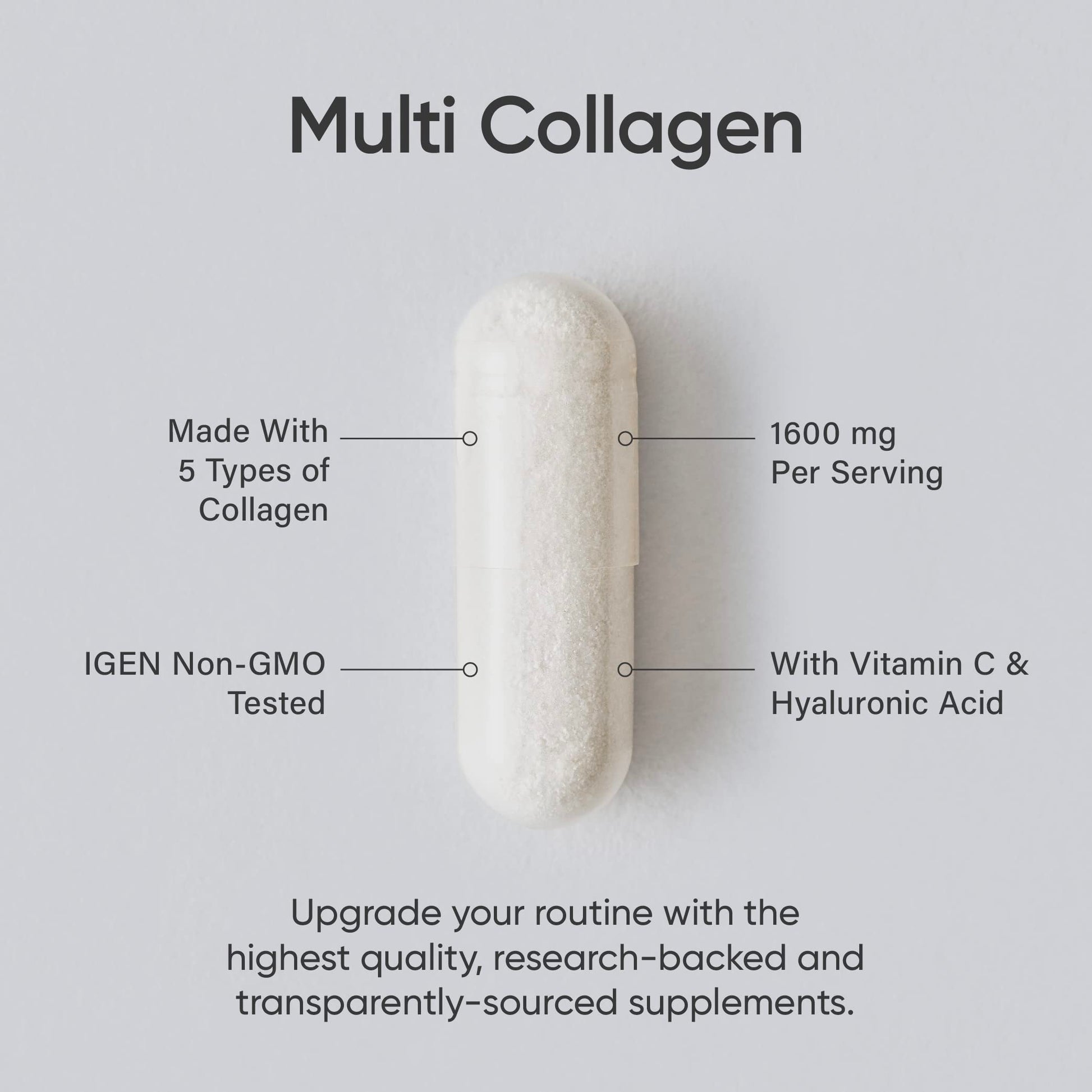 Sports Research Multi Collagen Pills (Type I, II, III, V, X) Hydrolyzed Collagen Peptides Sports Research