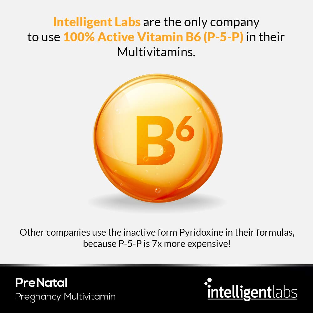 Intelligent Labs Women's Prenatal Multivitamin, 25 Essential Pregnancy Vitamins and Minerals Intelligent Labs