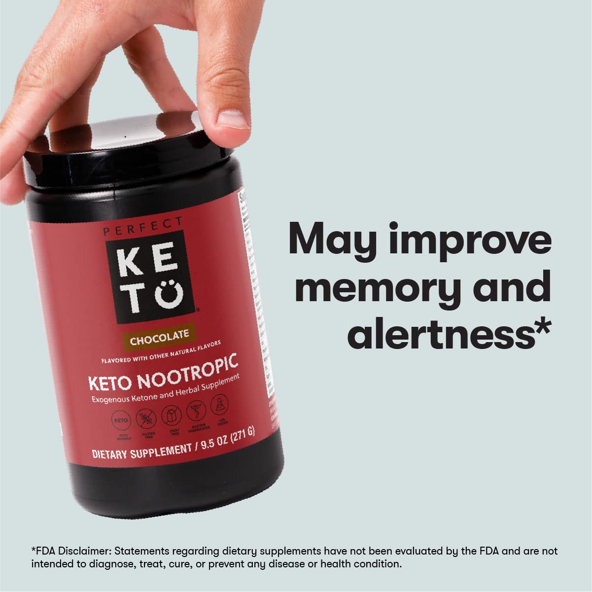 Perfect Keto Nootropic Brain Supplement - Enhance Focus and Energy, Boost Concentrati Perfect Keto