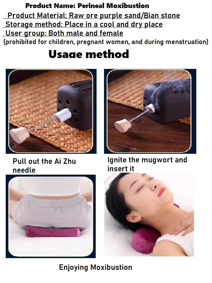 LANYANZI Purple moxibustion Pillow Cervical Vertebra Pillow moxibustion Waist moxibustion Box