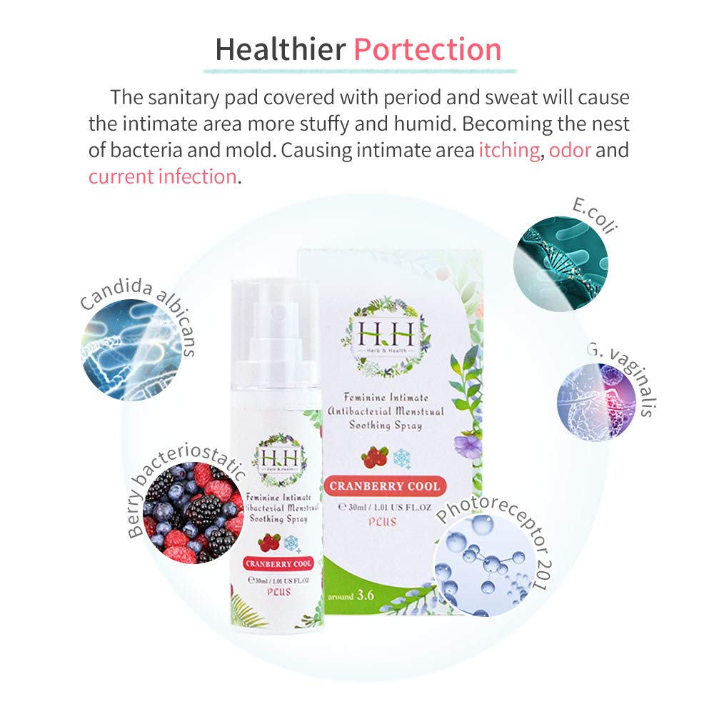 HH Herb&Health Feminine Deodorant Spray - Natural Essential Oil Intimate Soothing Mist - Spray PLUS HH Herb & Health