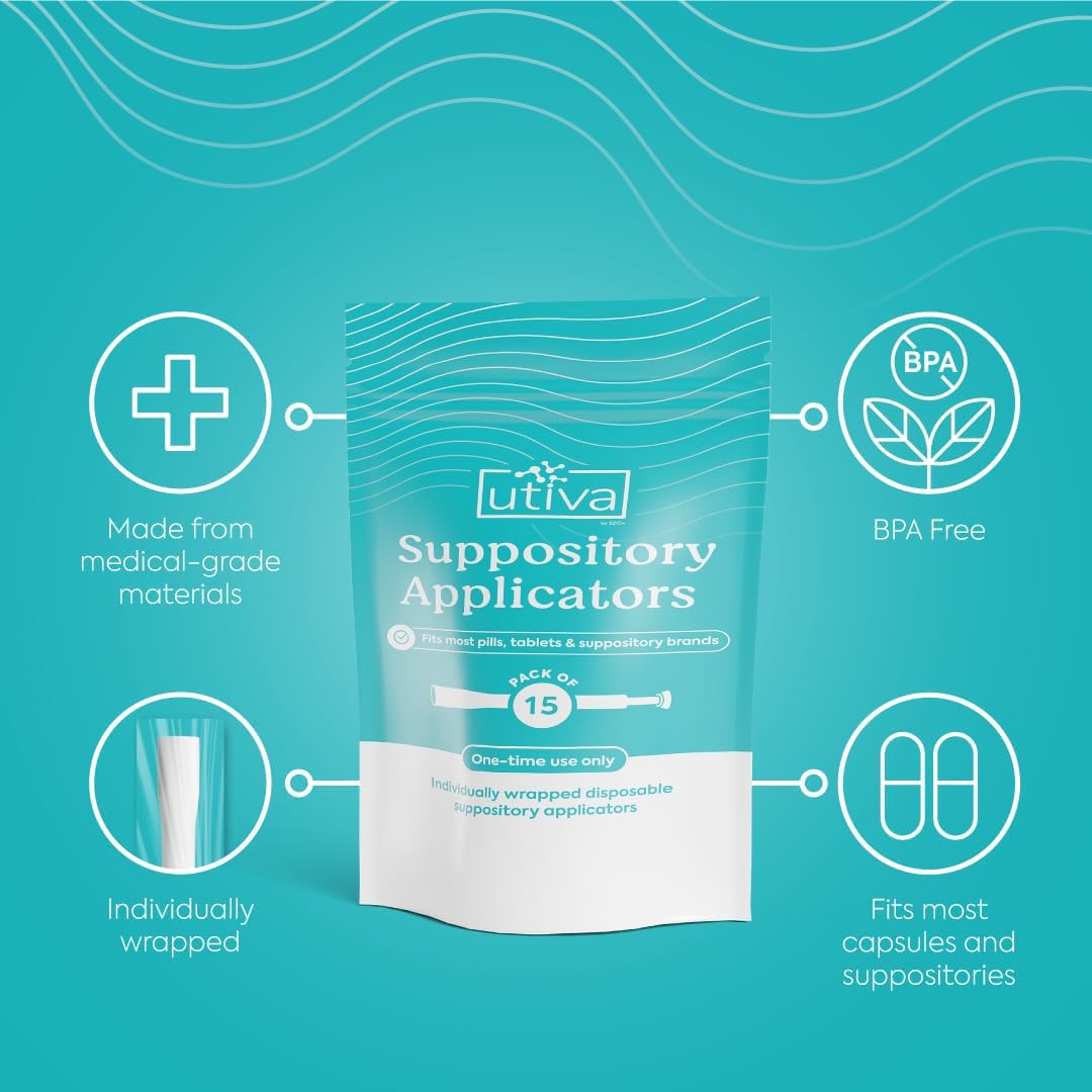 Szio+ Utiva Suppository Applicators – Disposable Vaginal Suppository Applicators – Hygienic Individually