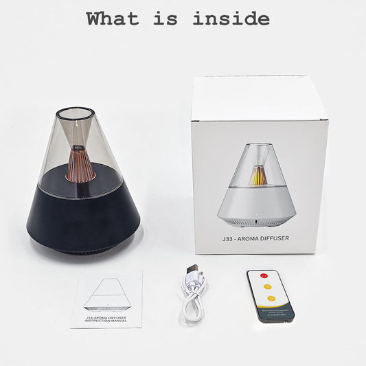 TriPro Essential Oils Aroma Diffuser,Portable Humidifier with Cool Mist and Warm Light Effect,Remote Control