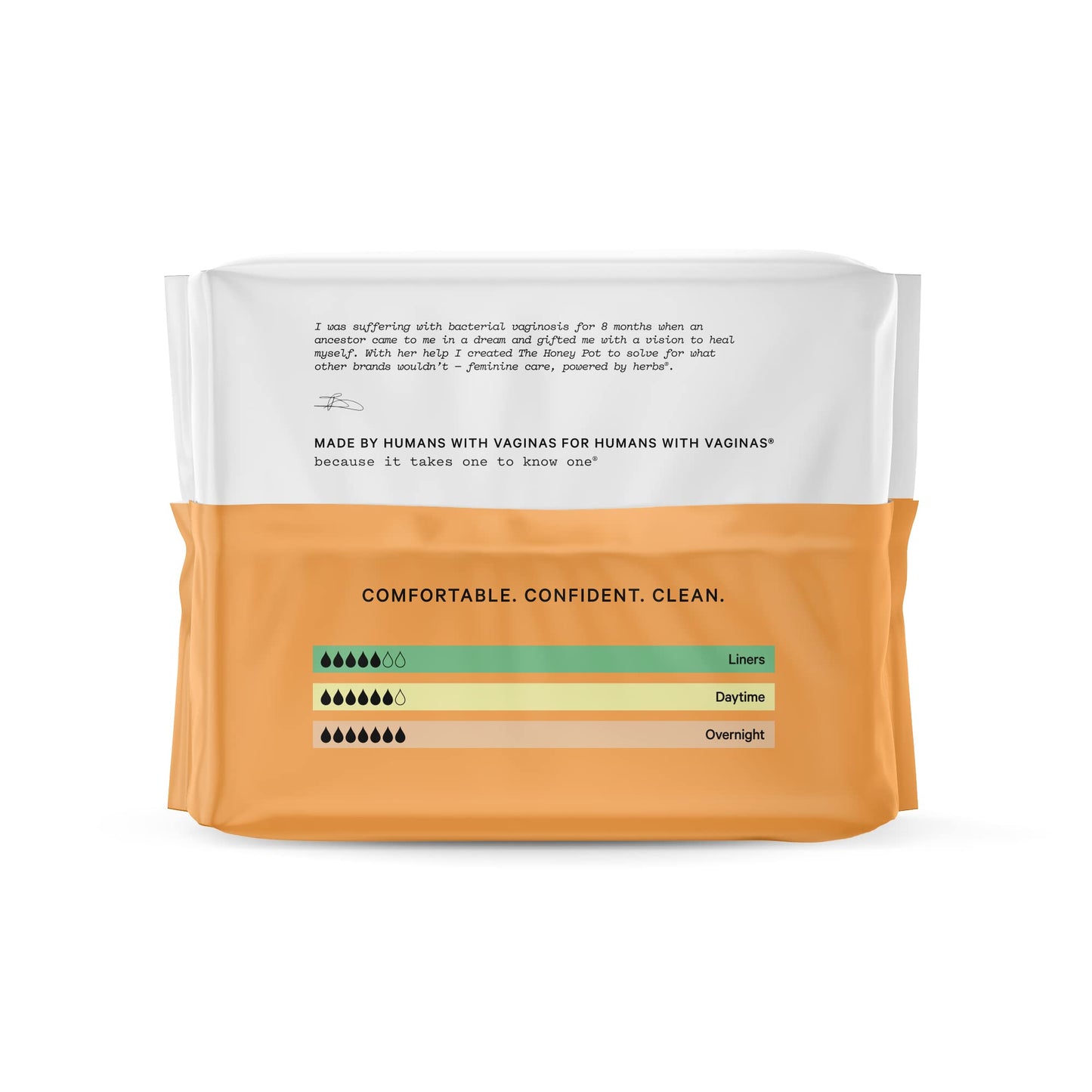 The Honey Pot Company - Herbal Overnight Heavy Flow Pads w/Wings - Organic Pads for Women
