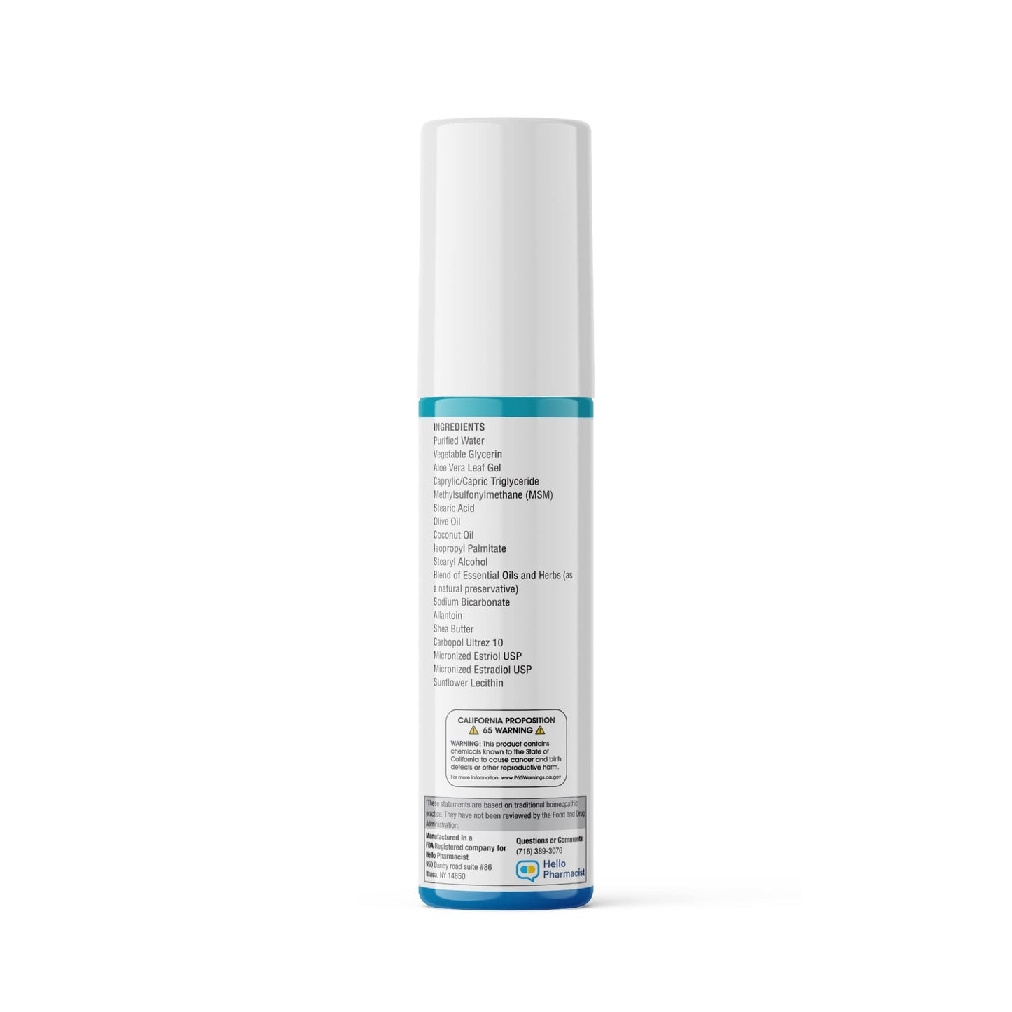 HelloPharmacist Natural Bioidentical Bi-EST 5.0 Estrogen Menopause Relief Cream for Women