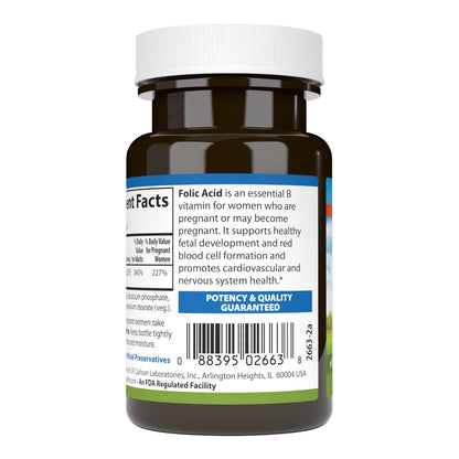 Carlson - Folic Acid, 800 mcg, Provides Important Prenatal Support, 300 tablets
