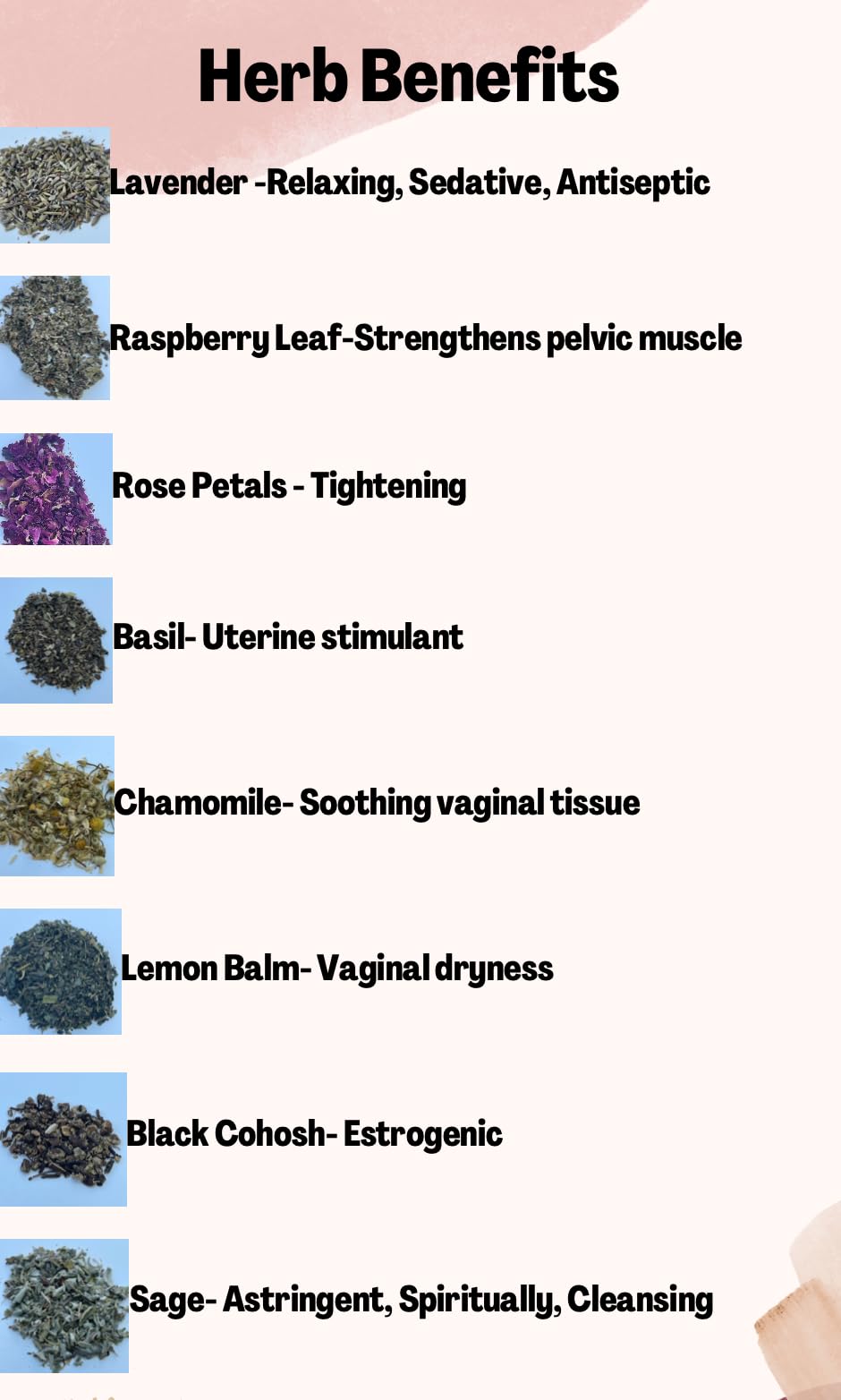 Menopause Yoni Steaming Herbs | 1 Month Supply | 100% Organic Herbal Blending