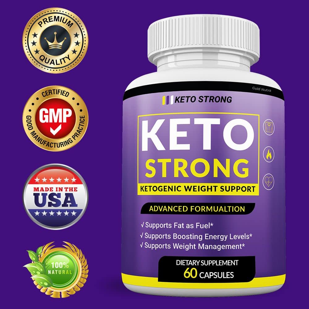 Gold Nutra (3 Pack) Keto Strong Diet Pills, New 2022 Formula, 3 Month Supply