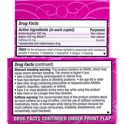 Pamprin Max Menstrual Pain Relief, Maximum Strength, Caplets, 24 ct. Pamprin