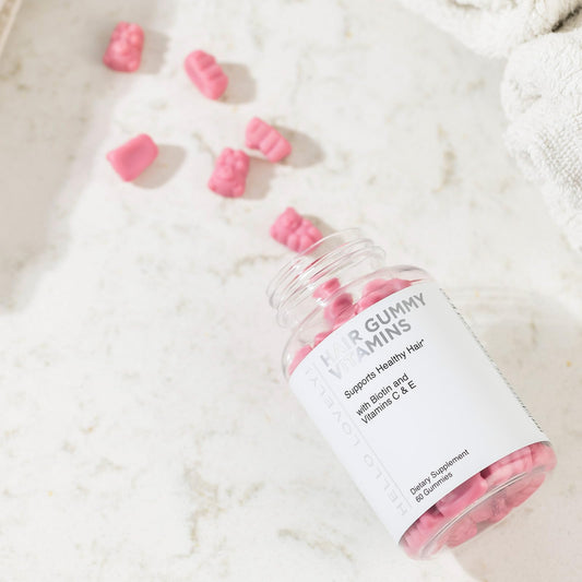 Hello Lovely! Hair Vitamins Gummies with Biotin 5000 mcg Vitamin E & C Support Hair Growt