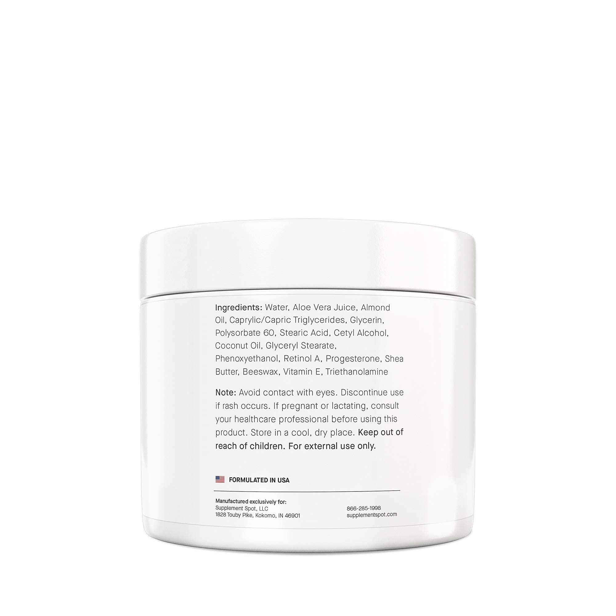 Supplement Spot Natural Progesterone Cream for Women – Micronized Bioidentical Progesterone Cream Supplement Spot