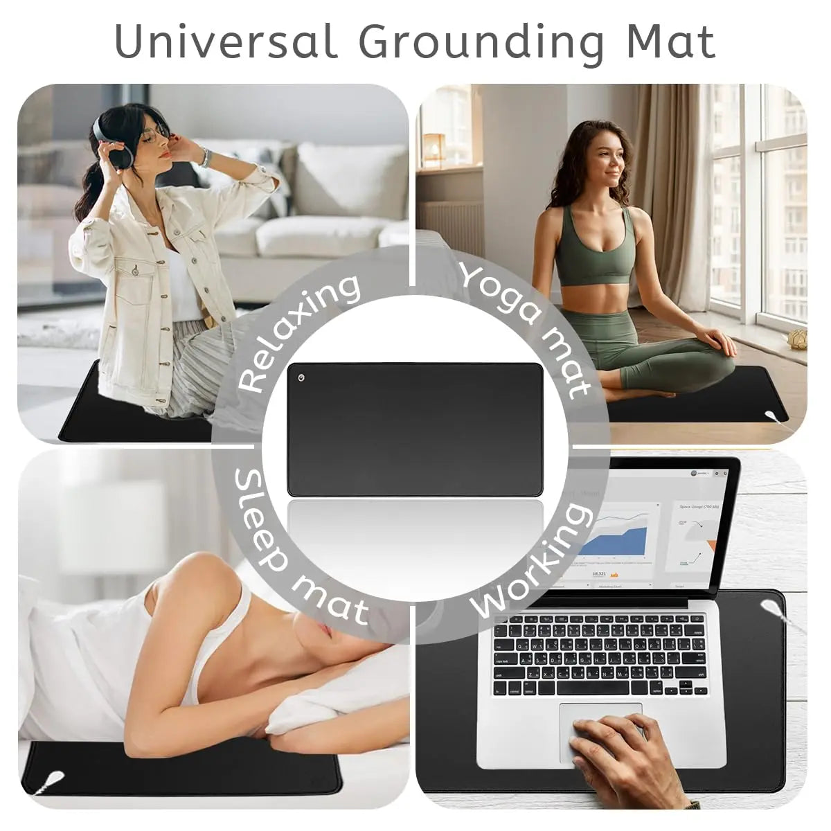 LOYDBDT Grounding Mat,11.8x23.6inches,Grounding Mat with 15ft Grounding Cord LOYDBDT