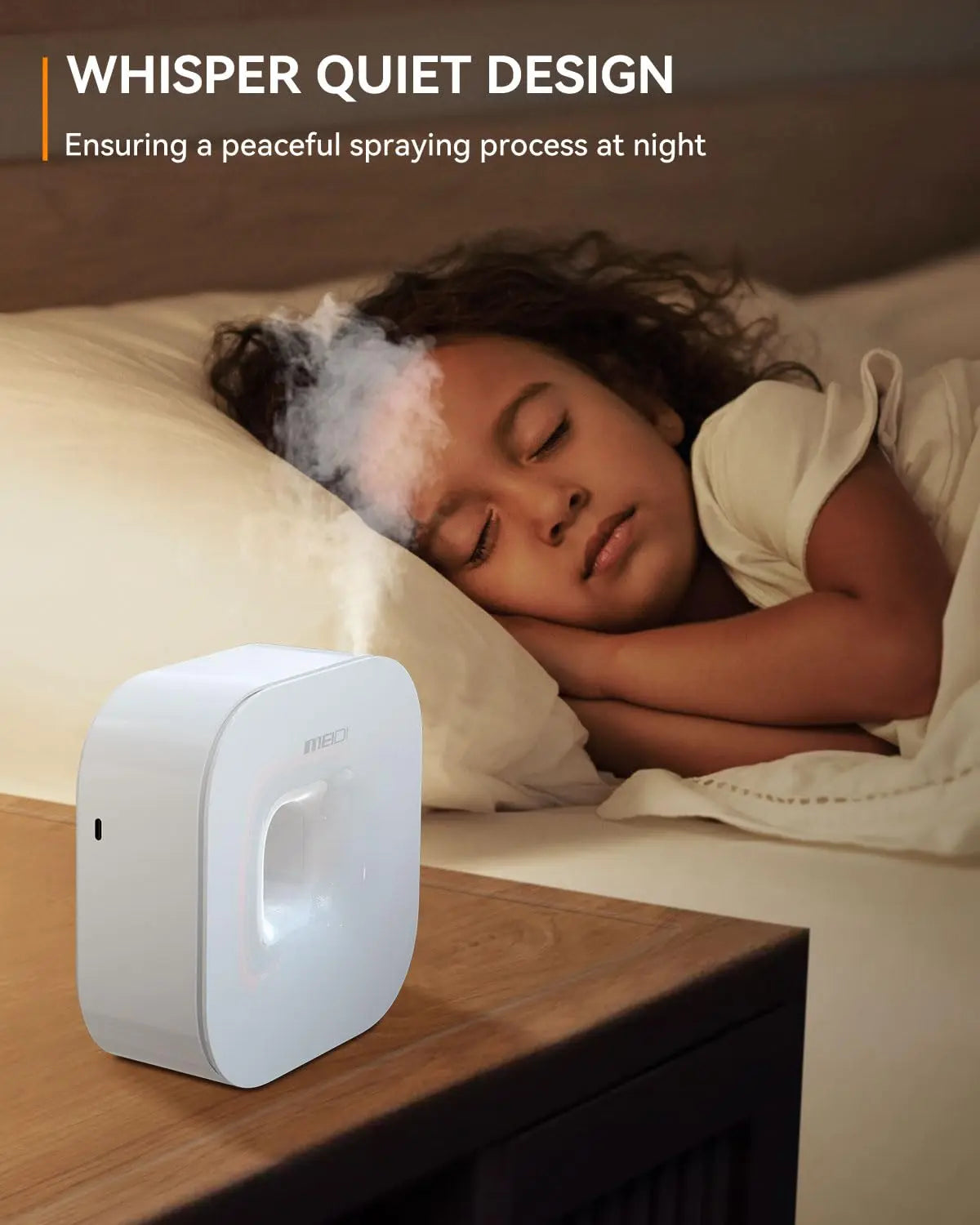 MEIDI Waterless Essential Oil Diffuser - Bluetooth Cordless Aromatherapy Diffuser with App Control MEIDI