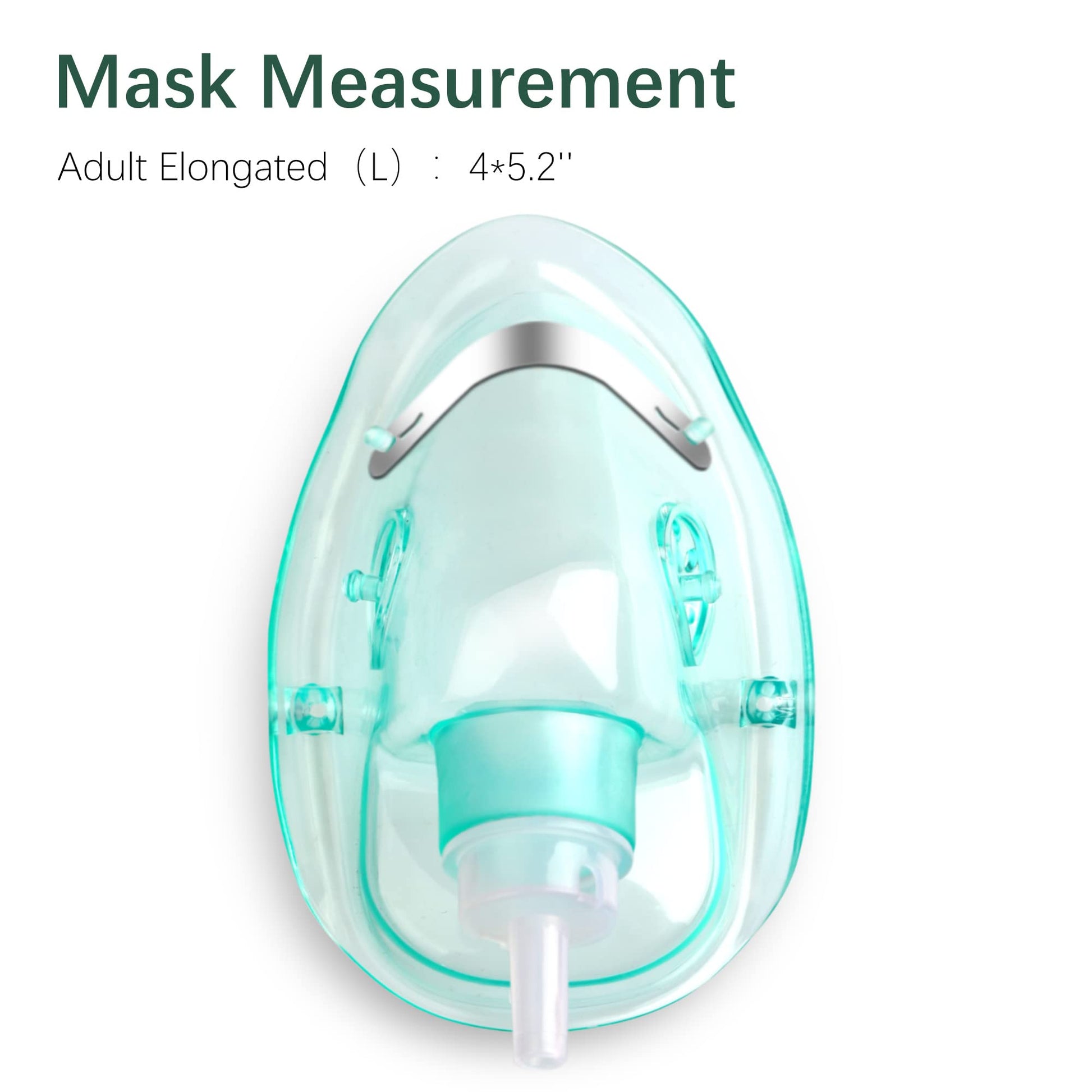 ANSNF 2 Pack Oxygen Mask for Face Adult with 6.6' Tube & Adjustable Elastic Strap - Size M+L ANSNF