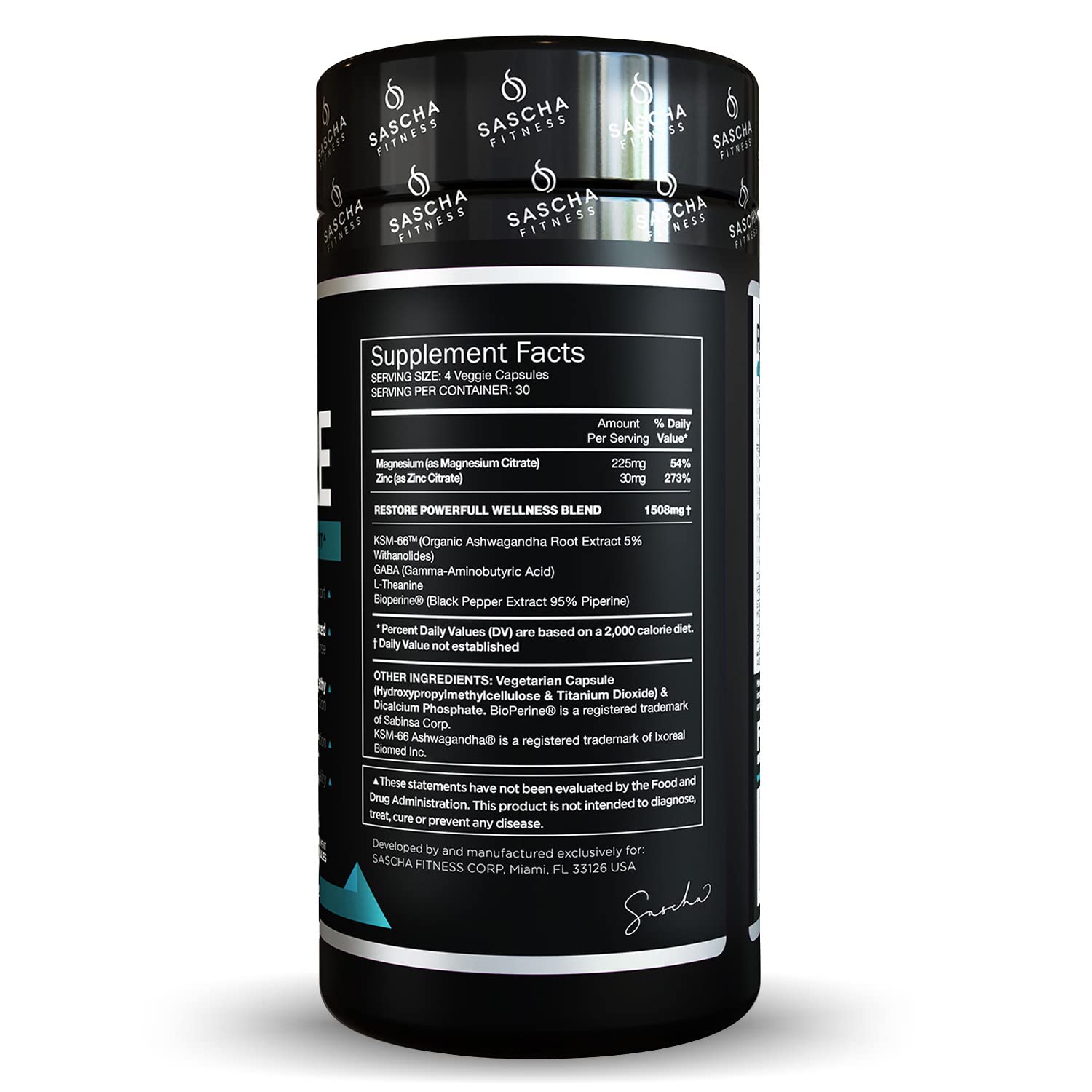 SASCHA FITNESS Cortisol Night Support Pills For Metabolism, Hormonal Support, Inmune System SASCHA FITNESS