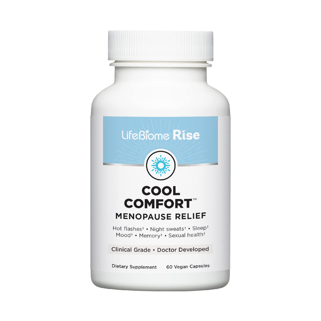 LifeBiome Rise Cool Comfort, Clinical Grade Menopause Relief, Doctor-Formulated, KSM-66 Ashwagandha