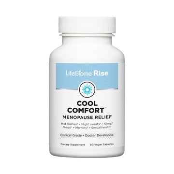 LifeBiome Rise Cool Comfort, Clinical Grade Menopause Relief, Doctor-Formulated, KSM-66 Ashwagandha