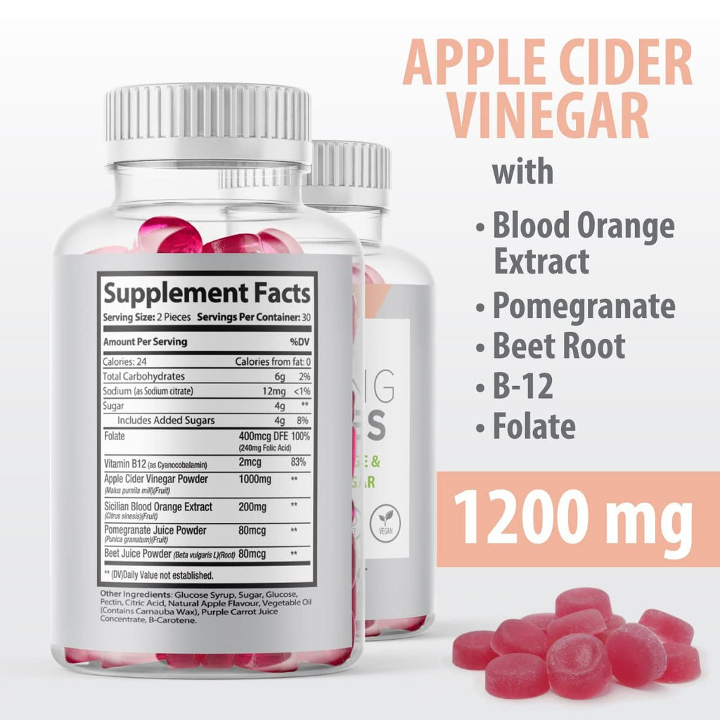 Max-Bio Slimming Gummies It Works with Apple Cider Vinegar and Sicilian Blood Orange Extract Max-Bio