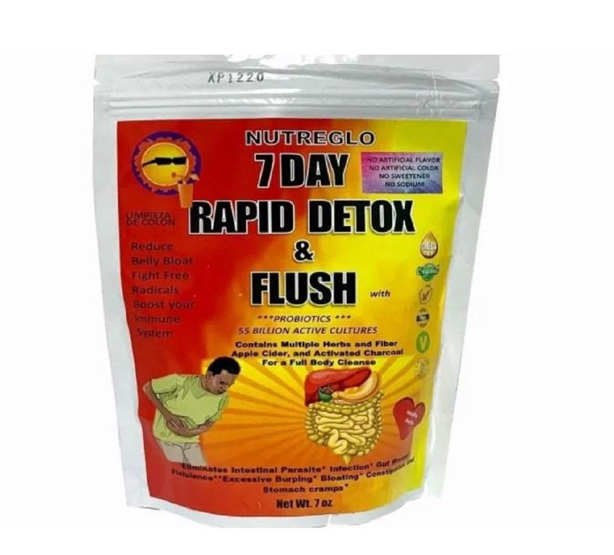 Nutreglo 7 Day Rapid Fiber Full Body Detox & Cleanse | All Natural, Healthy, Whole Body 