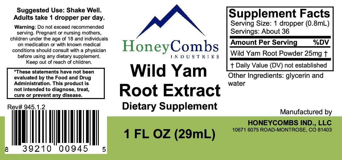 HoneyCombs Wild Yam – Supports Female Reproductive Health, PMS Relief and More