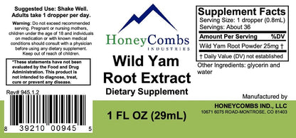 HoneyCombs Wild Yam – Supports Female Reproductive Health, PMS Relief and More
