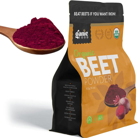 Ganic Food Organic Beetroot Powder, 16 Ounces
