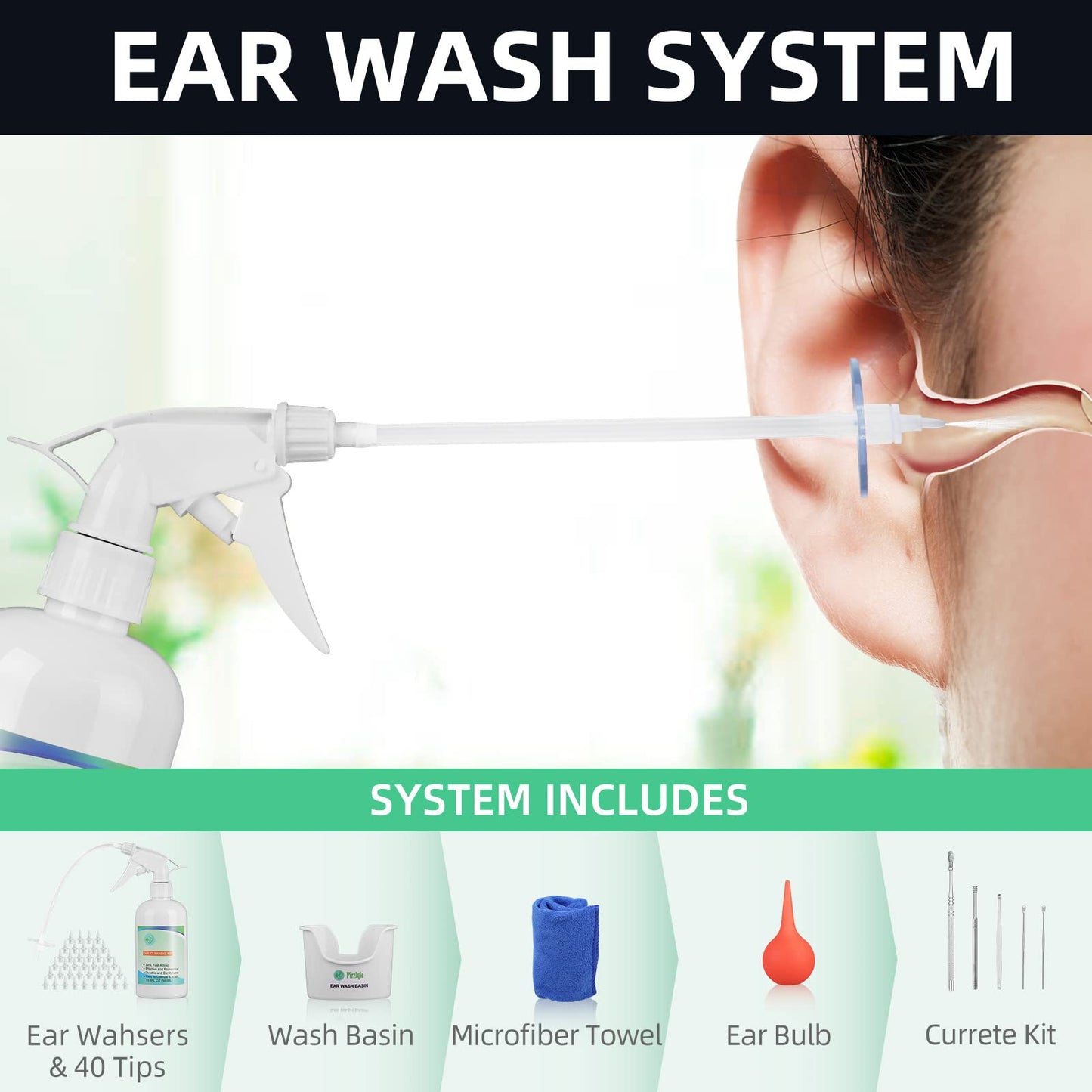 Ear Wax Removal Tool, Ear Cleaning Kits Safe Ear Irrigation Kit Ear Flush