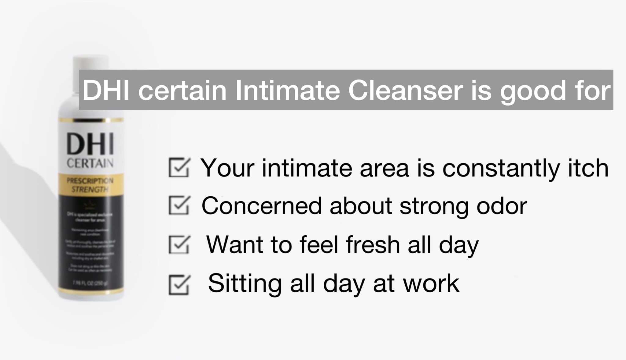 DHI PROBIOTIC Certain Intimate Wash for Men with 3 kinds of probiotics plus 20 Premium Natural DHI