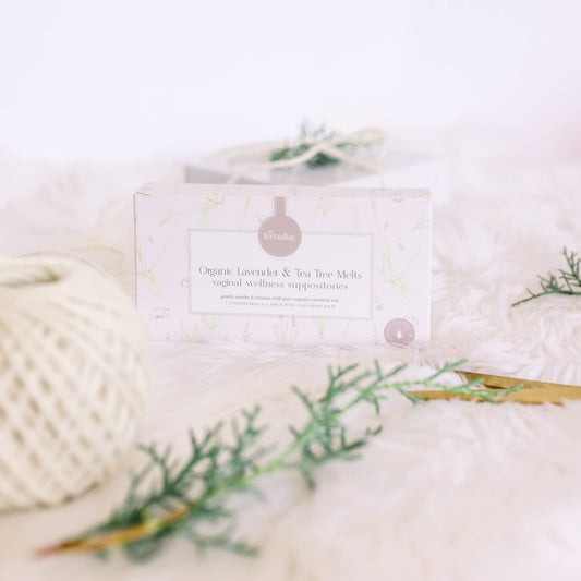 Femallay Lavender and Tea Tree Oil Vaginal Cleansing Suppositories for Hygiene, 100% Natural Melts