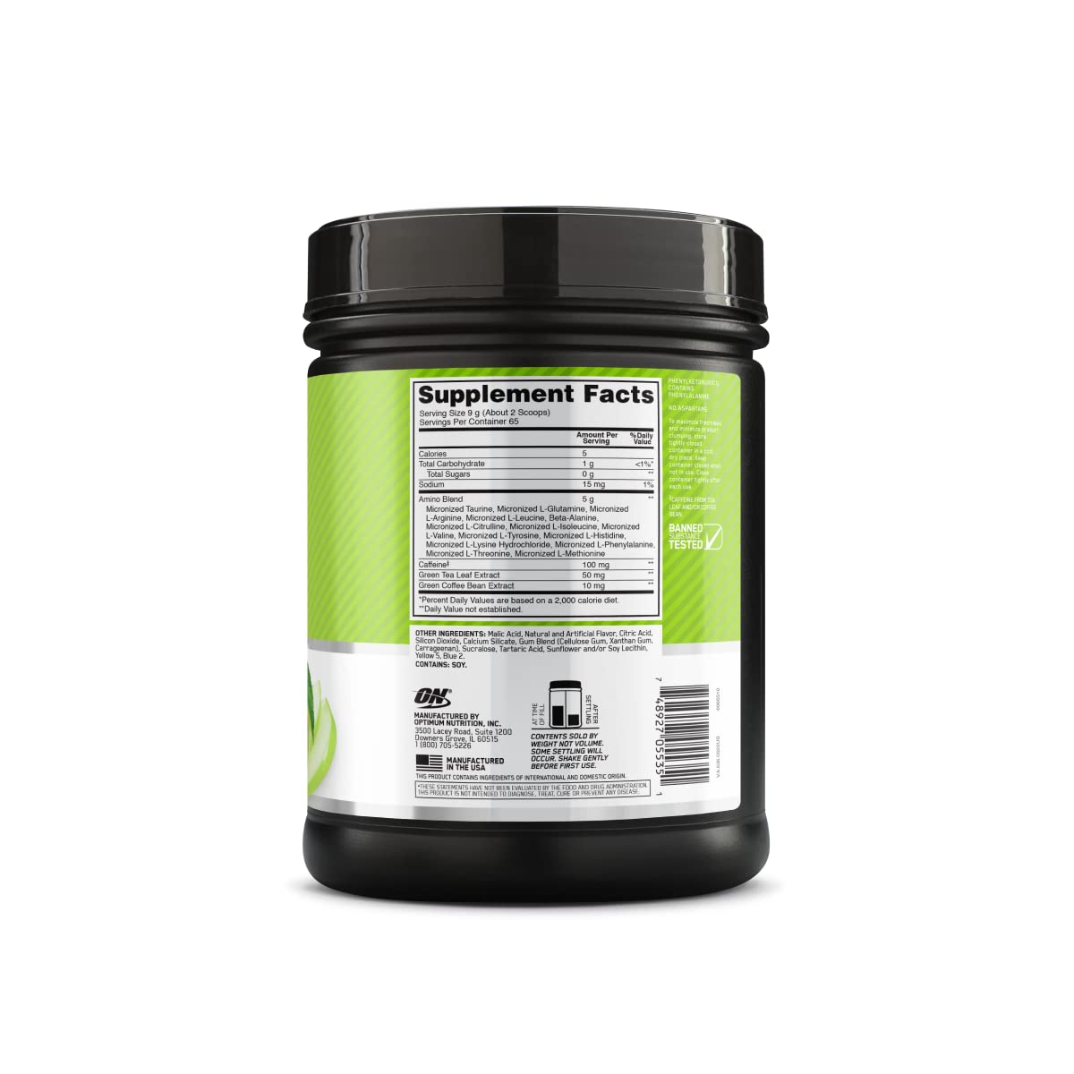 Optimum Nutrition Amino Energy with Green Tea and Green Coffee Extract, Flavor Optimum Nutrition