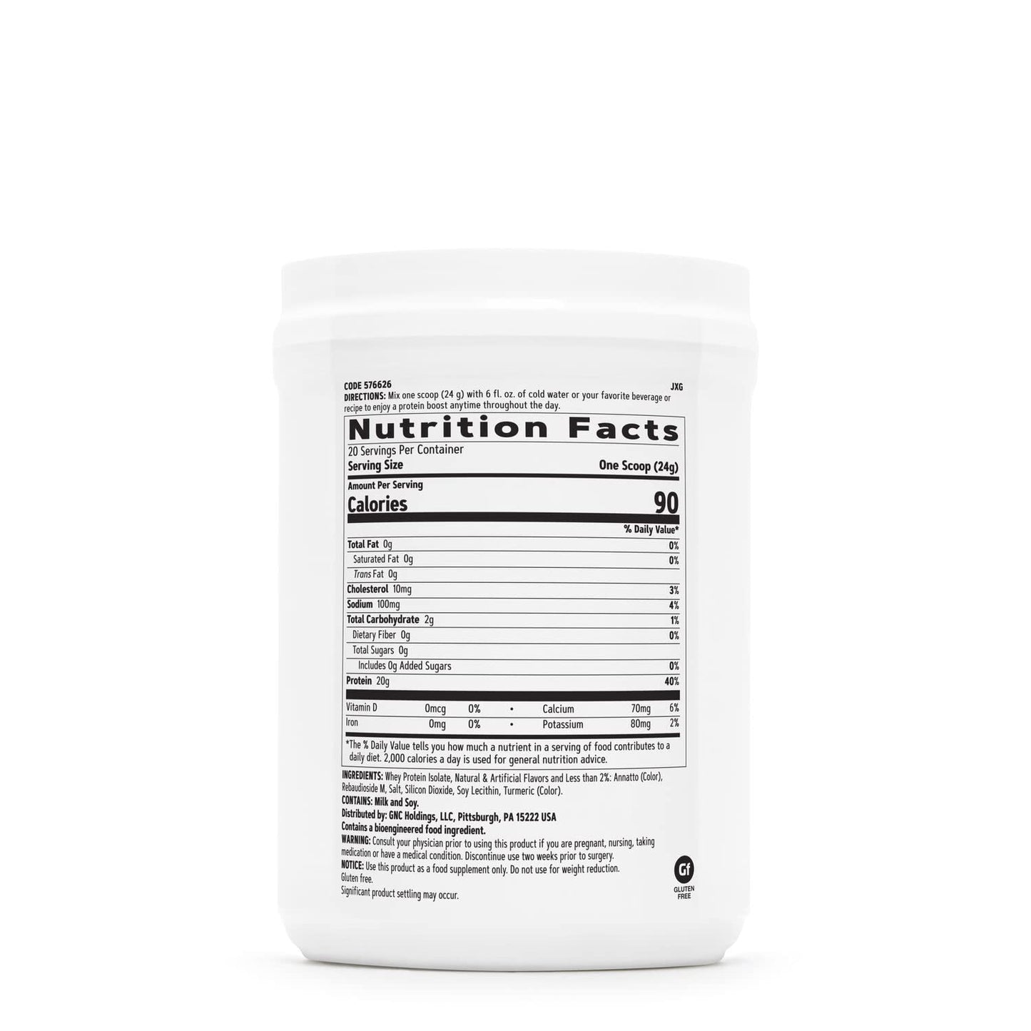 GNC Total Lean Zero Sugar Protein - French Vanilla - 20 Servings