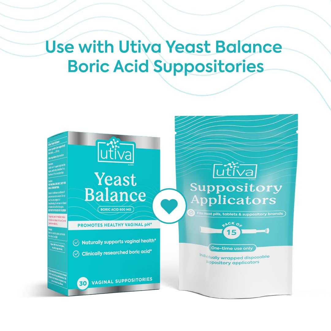 Szio+ Utiva Suppository Applicators – Disposable Vaginal Suppository Applicators – Hygienic Individually Szio+