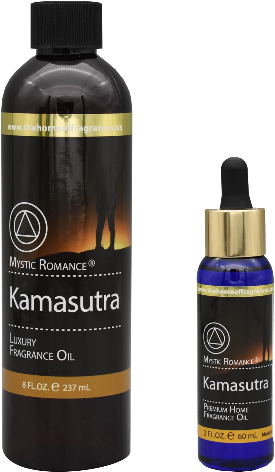 The Home of Fragrances - Set of 2 Bottles of Fragrance Oils - 2oz & 8oz (Kamasutra)