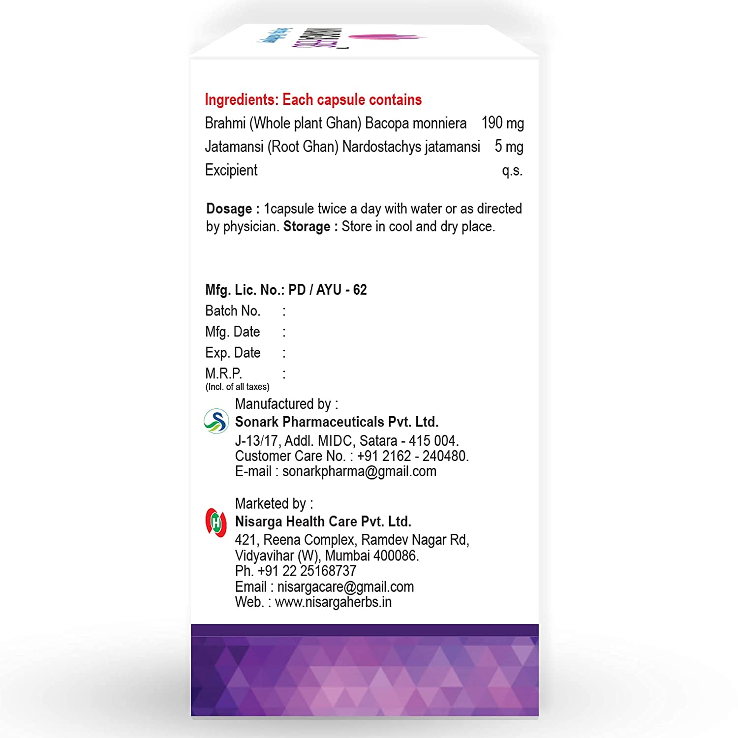 Ifra Nisarga Herbs Menodim, for Pre-Menopause Relief, Fatigue & Functional Imbalance Support