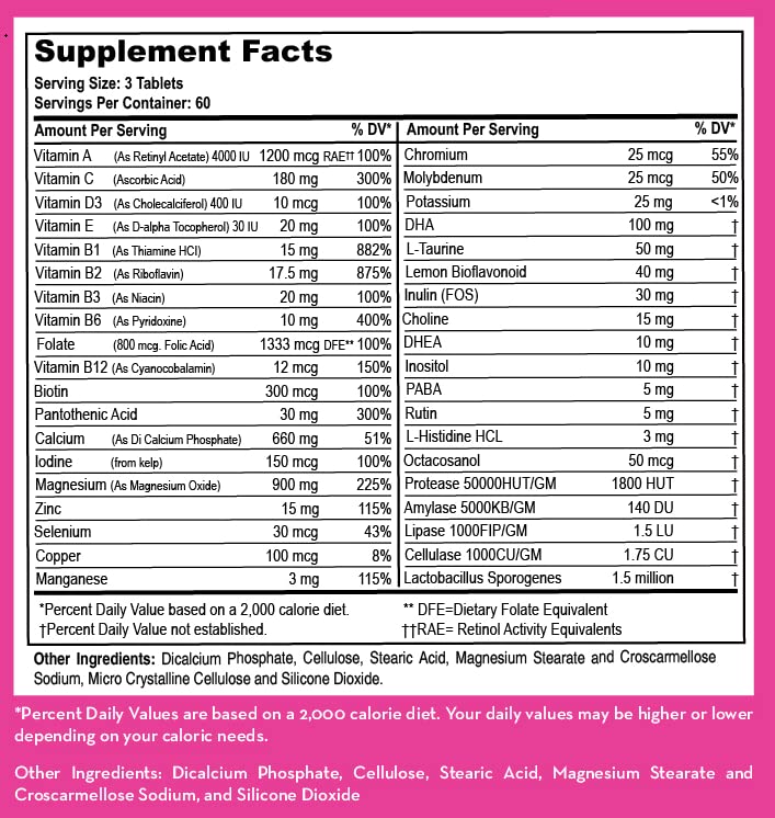 LifeSourceVitamins Pre-Natal Multi-Vitamins and Minerals with DHA - Mom and Baby Health