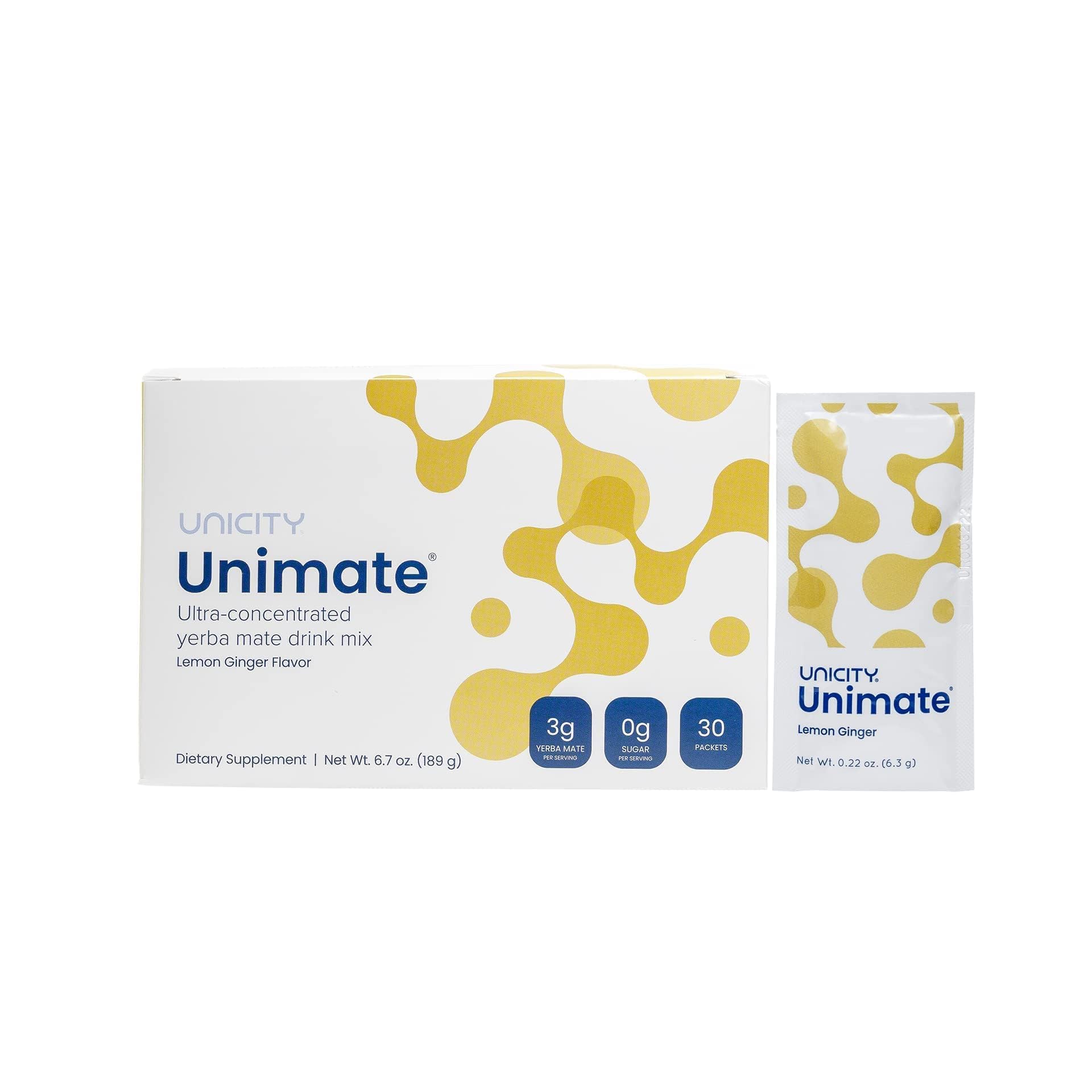 Unicity UNIMATE (Lemon Ginger, 30 Pouches) Unicity