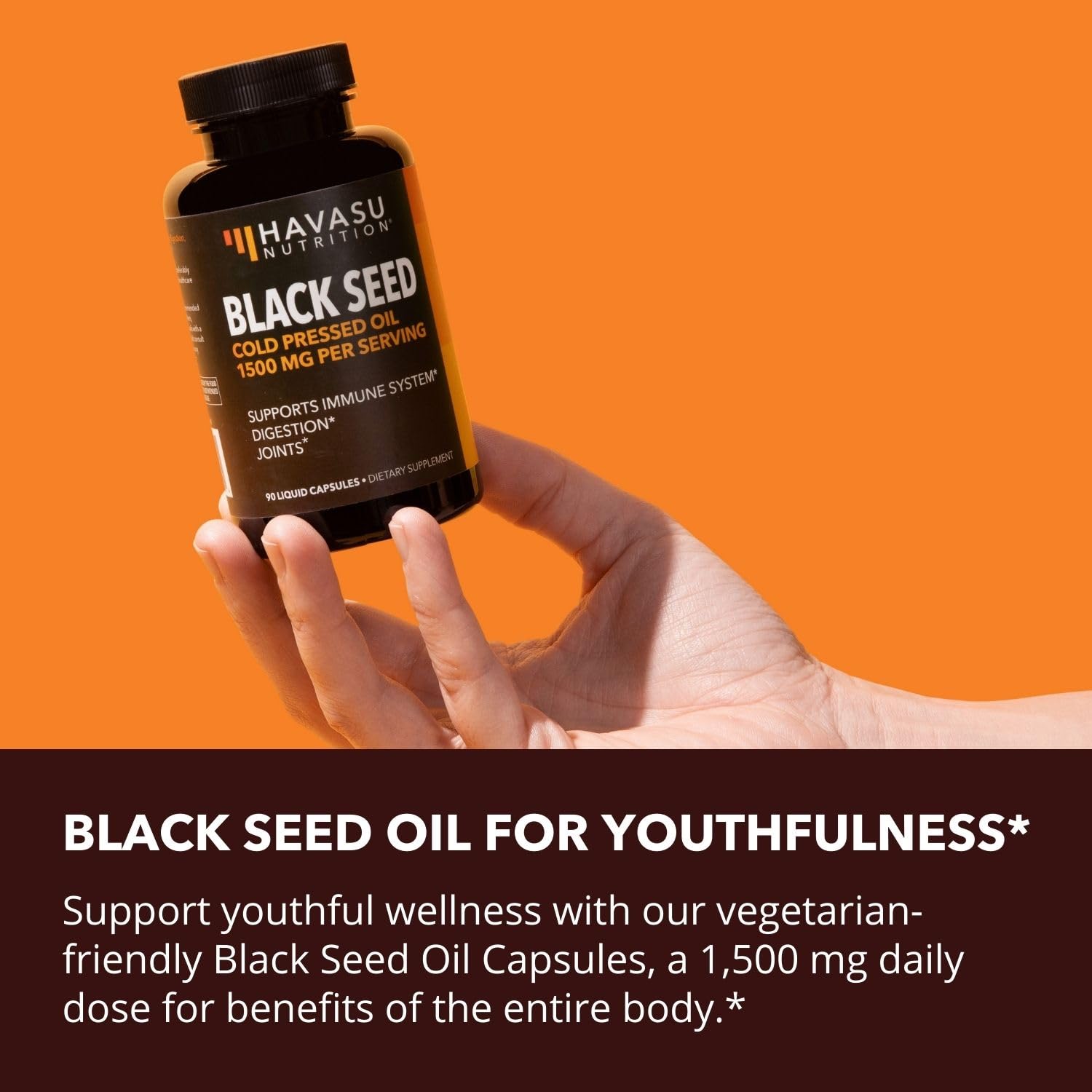 Black Seed Oil Nigella Sativa Cold-Pressed Capsules | 1500mg Black Cumin Seed Oil HAVASU NUTRITION